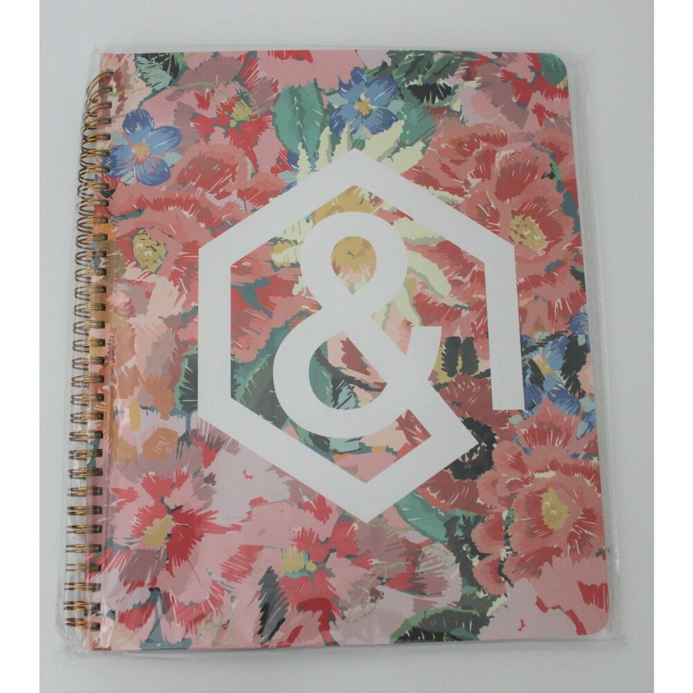 Agnes & Dora Gold Spiral Bound Notebook and Bloom NEW